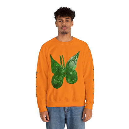 GREEN BUTTERFLY CREWNECK SWEATSHIRT