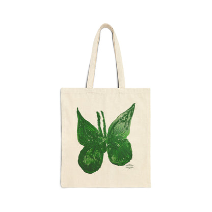 BUTTERFLY COTTON CANVAS TOTE BAG
