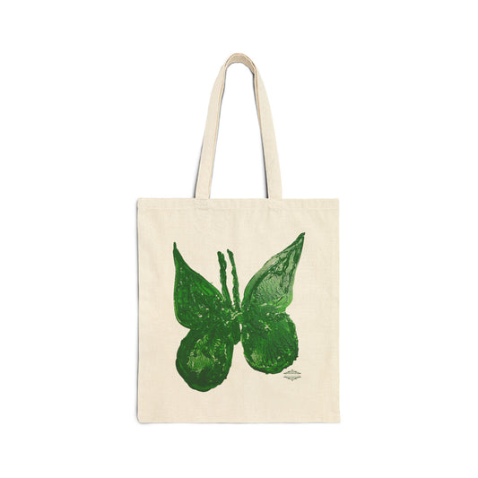 BUTTERFLY COTTON CANVAS TOTE BAG