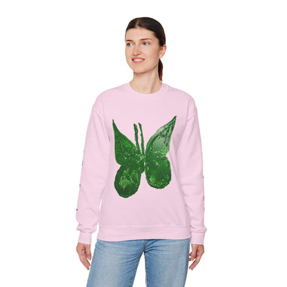 GREEN BUTTERFLY CREWNECK SWEATSHIRT