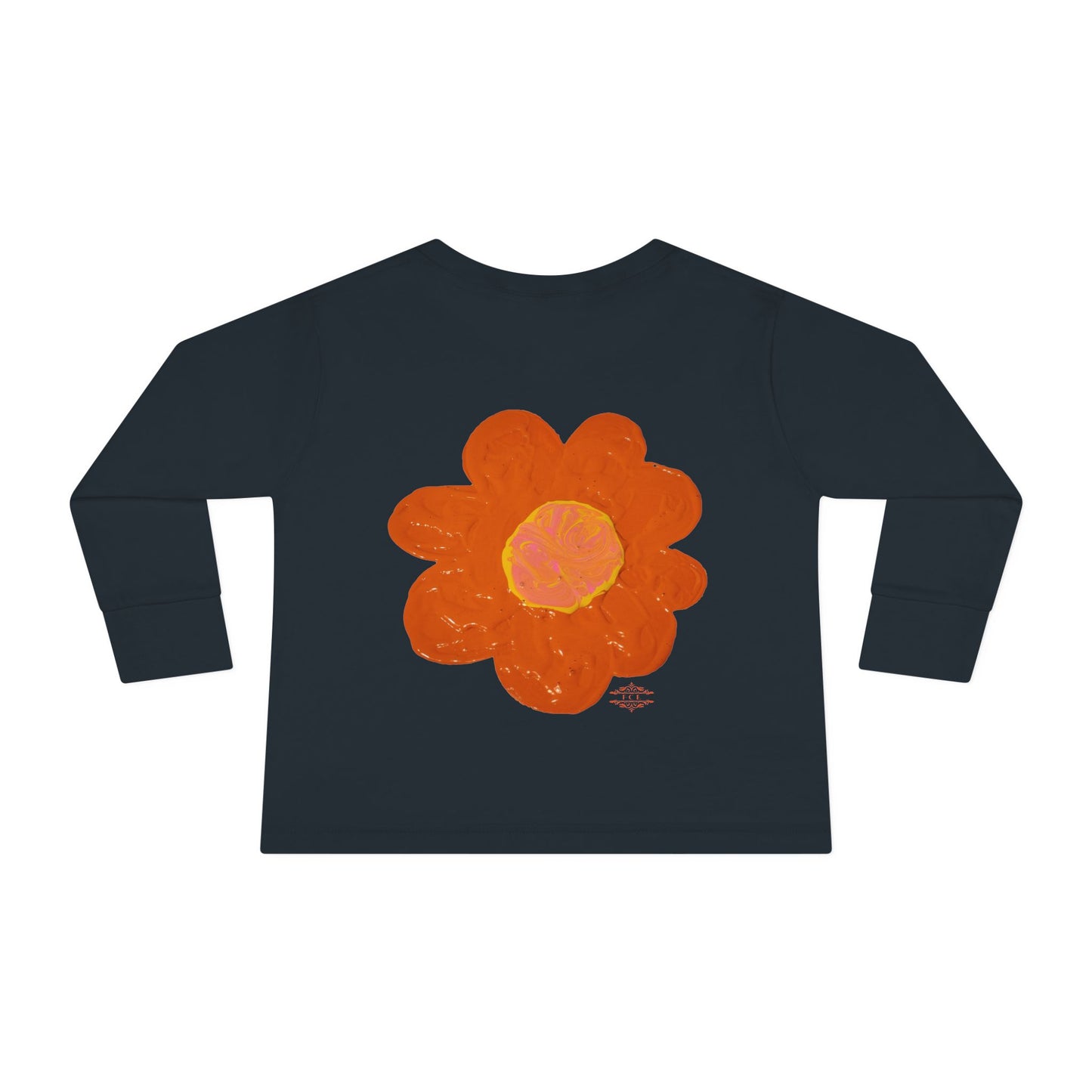 BIG ORANGE FLOWER TODDLER LONG SLEEVE TEE