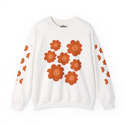 ORANGE FLOWERS SWEATSHIRT