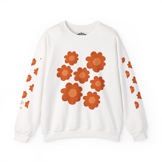 ORANGE FLOWERS SWEATSHIRT