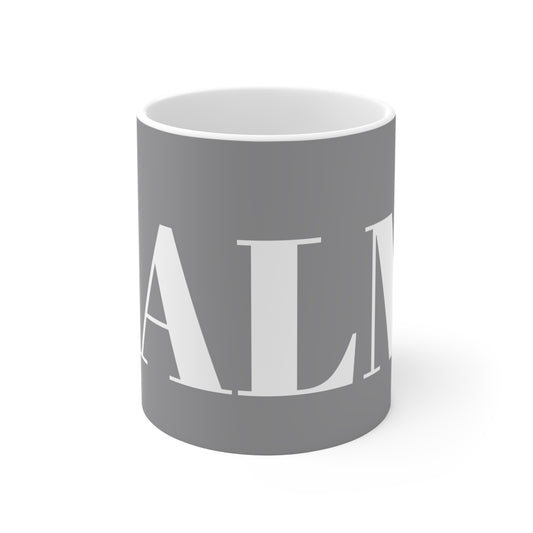 SOOTHING GREY AND WHITE CALM MUG