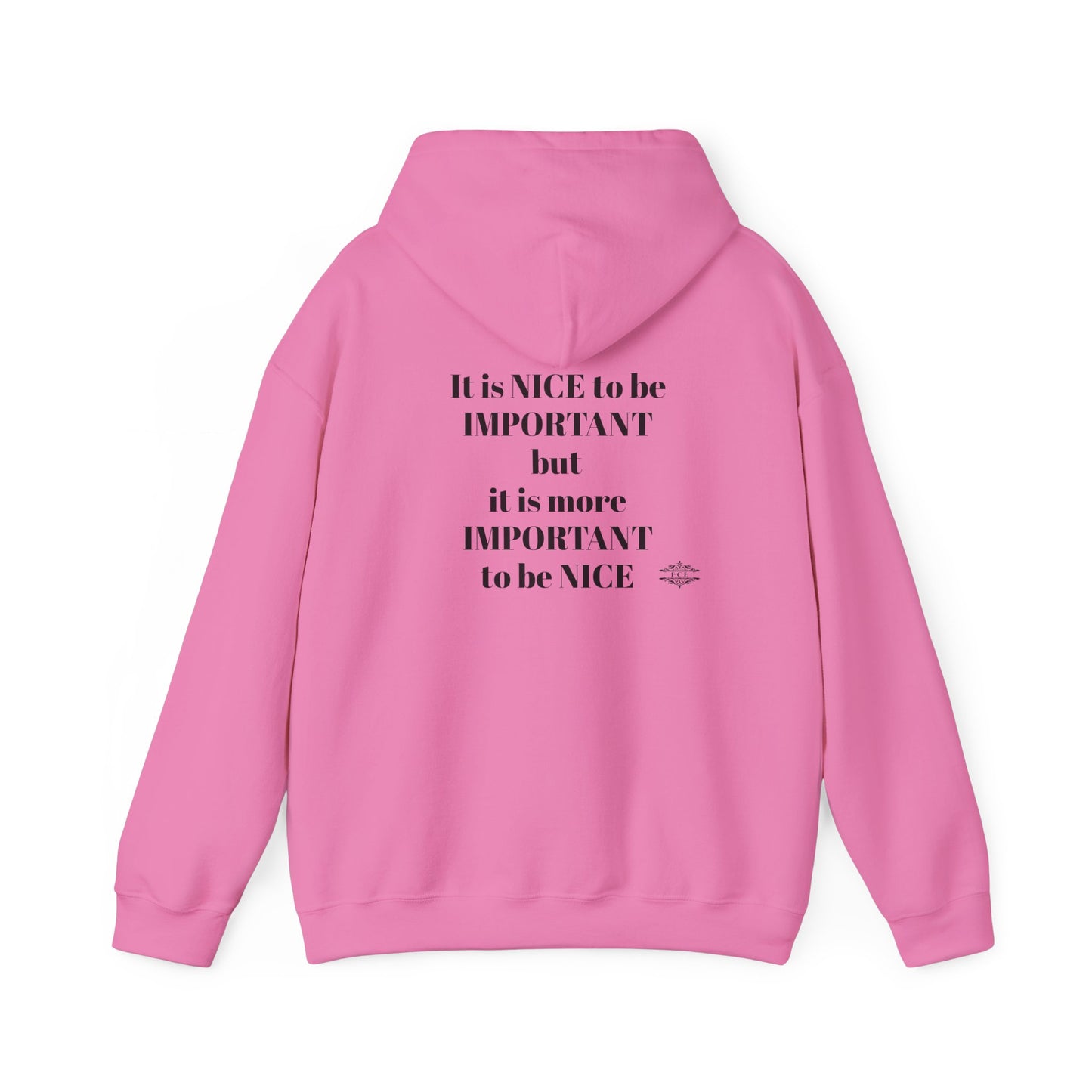 BE NICE HOODED SWEATSHIRT