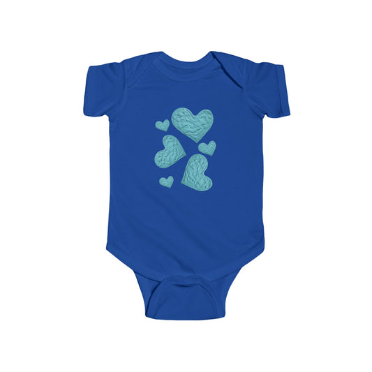 BLUE HEART INFANT BODYSUIT