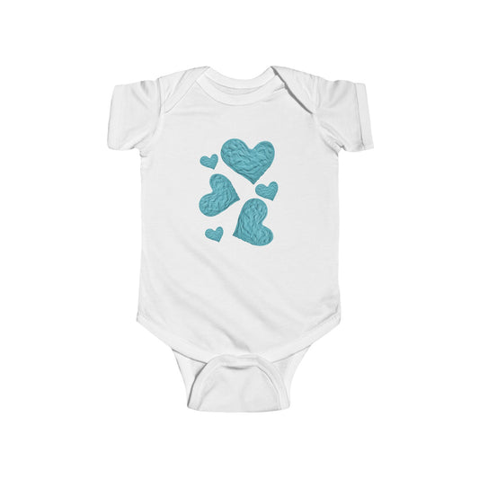 BLUE HEART INFANT BODYSUIT