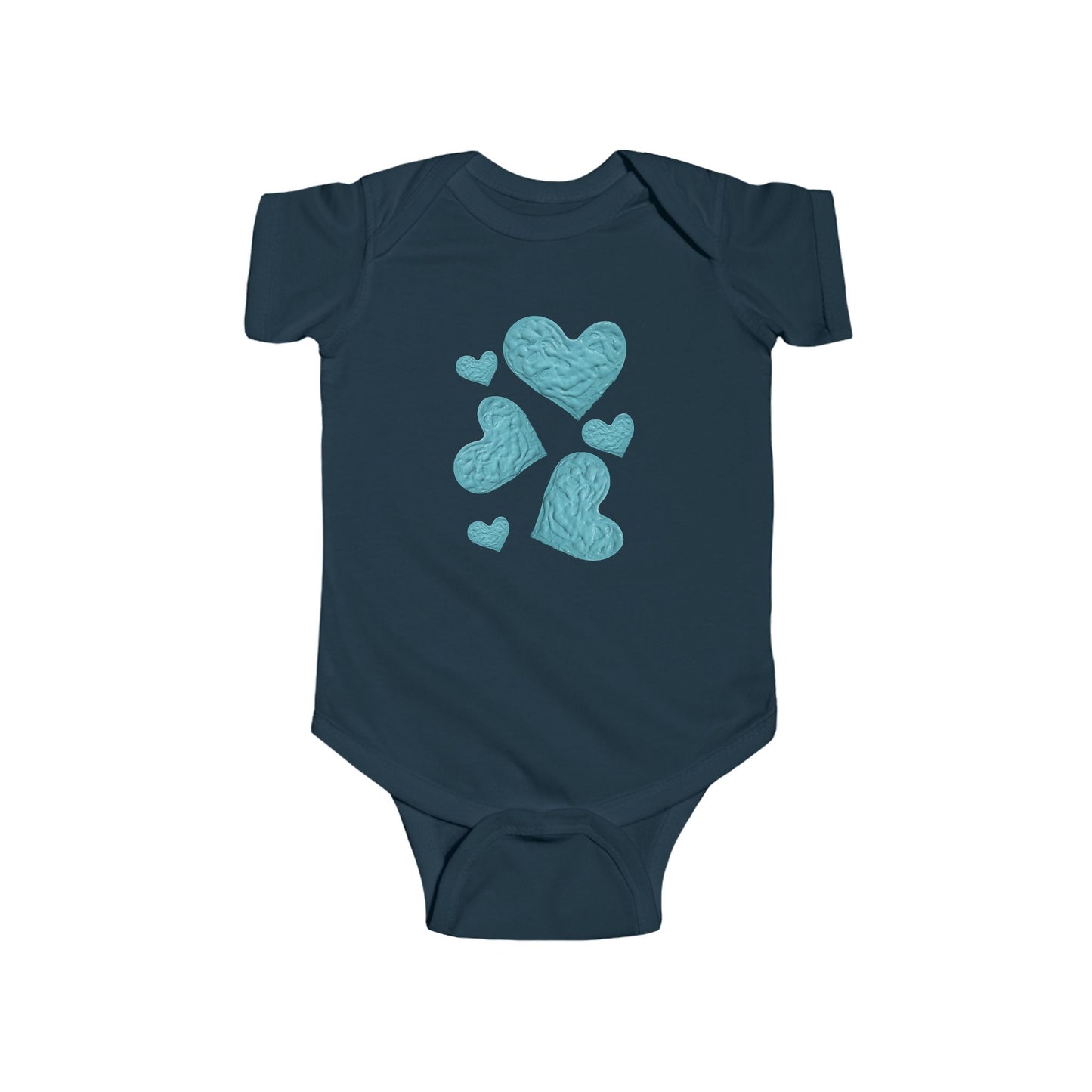 BLUE HEART INFANT BODYSUIT