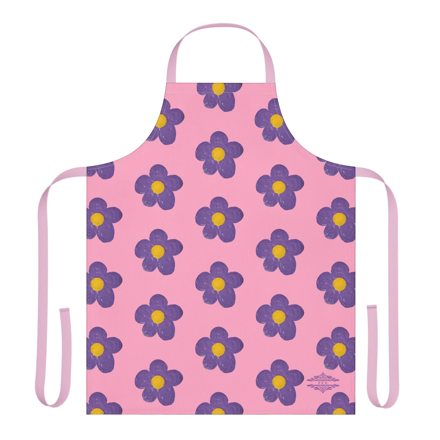 PINK AND LAVENDER FLORAL APRON