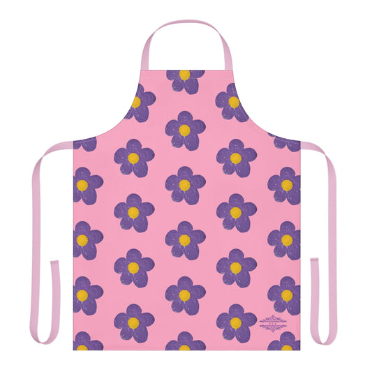 PINK AND LAVENDER FLORAL APRON