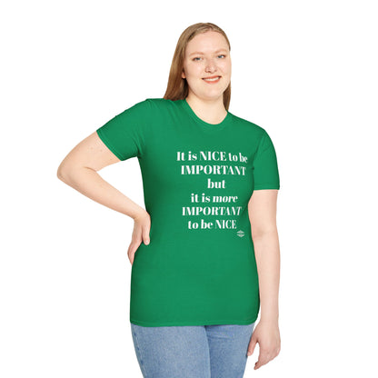 IT IS NICE TO BE IMPORTANT