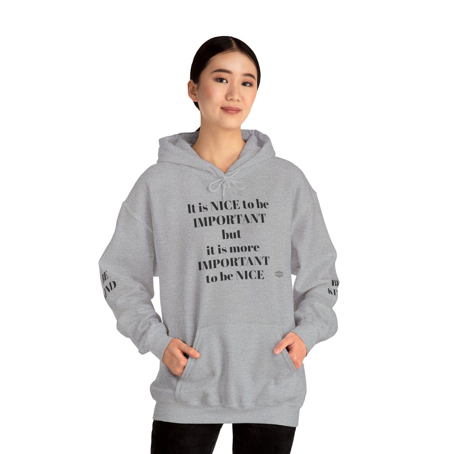 BE NICE HOODED SWEATSHIRT