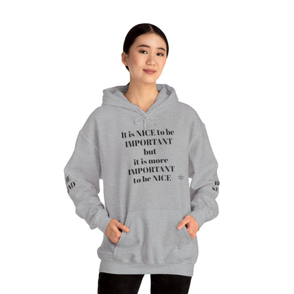BE NICE HOODED SWEATSHIRT