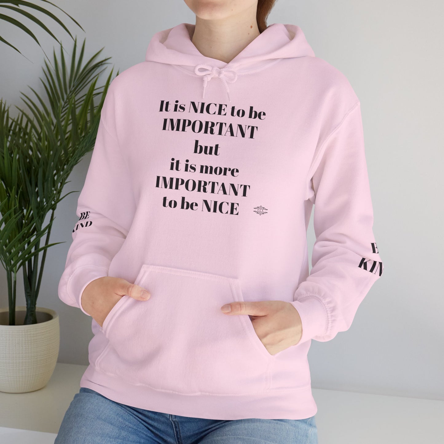 BE NICE HOODED SWEATSHIRT