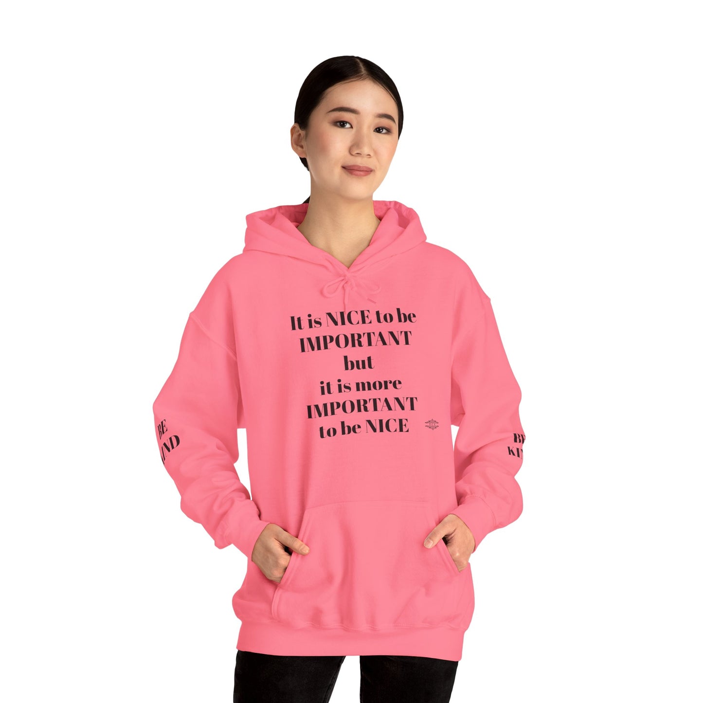 BE NICE HOODED SWEATSHIRT