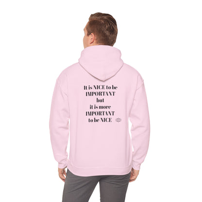 BE NICE HOODED SWEATSHIRT