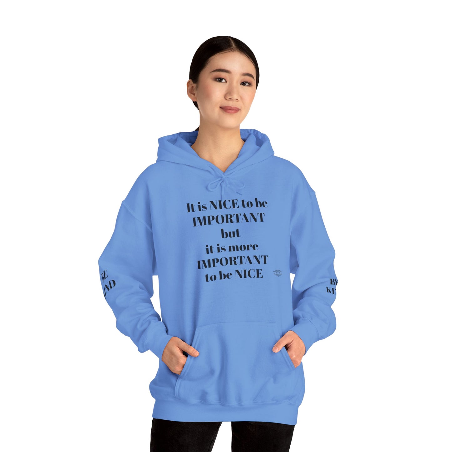 BE NICE HOODED SWEATSHIRT
