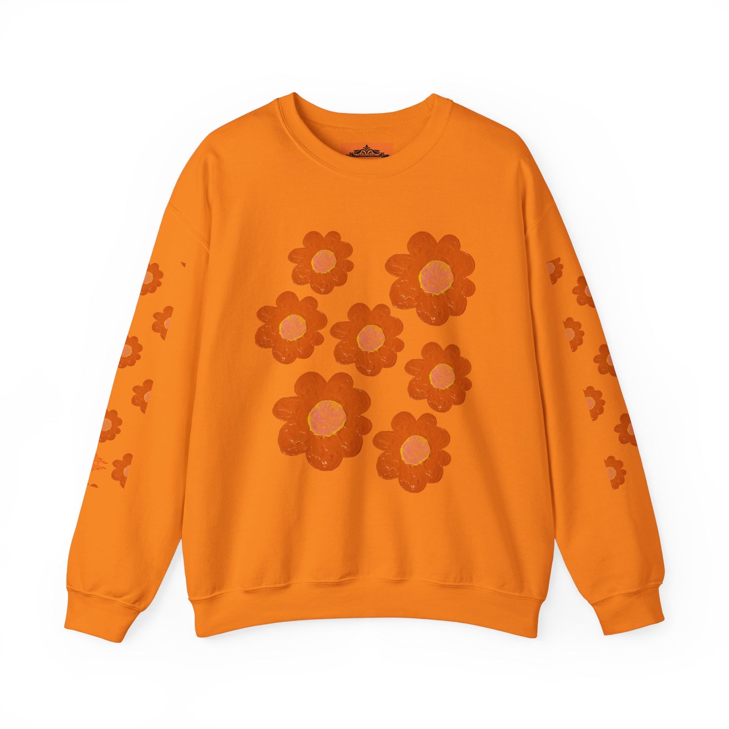 ORANGE FLOWERS SWEATSHIRT