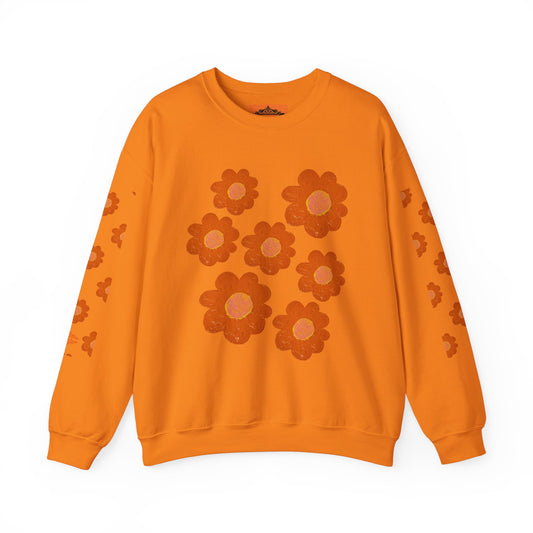 ORANGE FLOWERS SWEATSHIRT