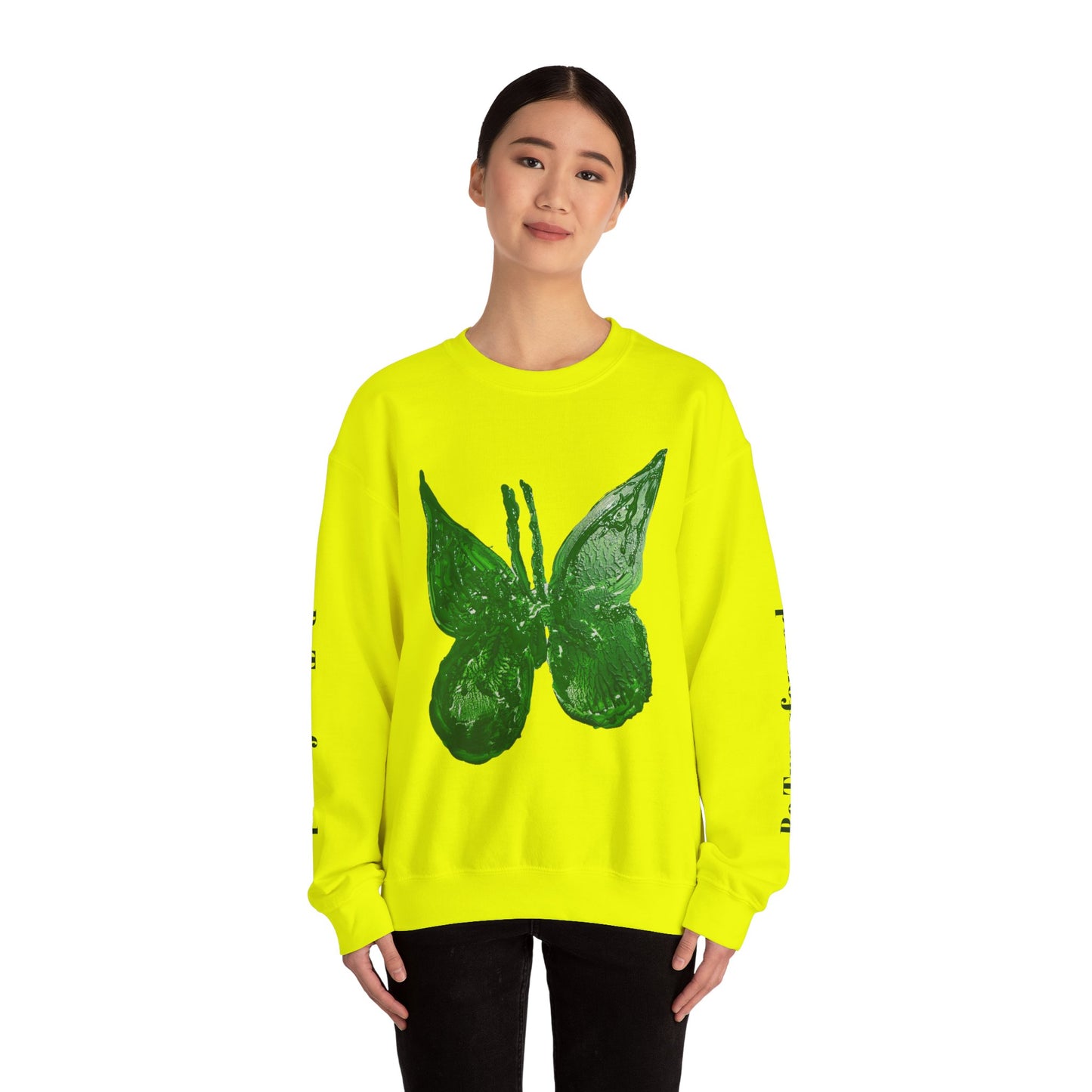 GREEN BUTTERFLY CREWNECK SWEATSHIRT