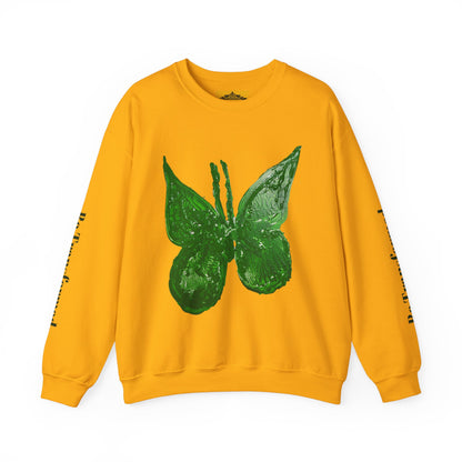 GREEN BUTTERFLY CREWNECK SWEATSHIRT