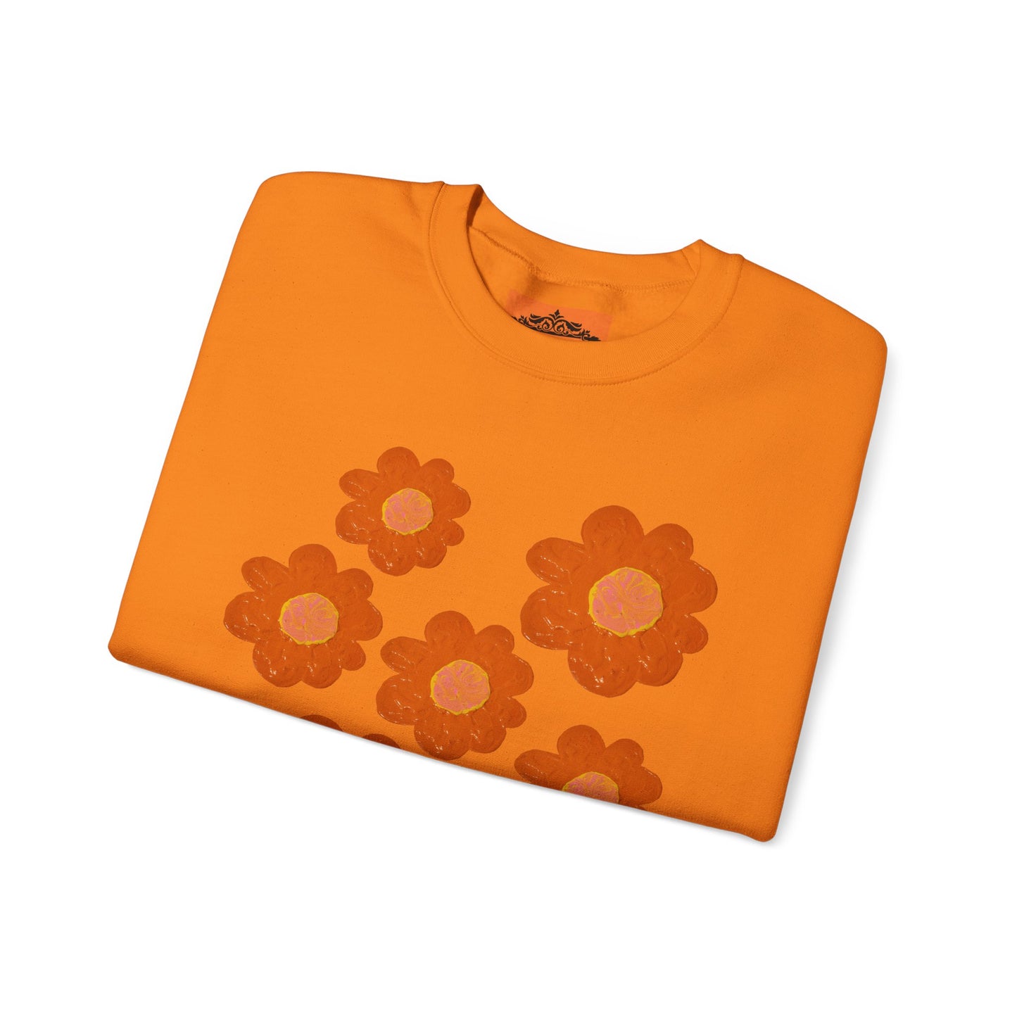 ORANGE FLOWERS SWEATSHIRT