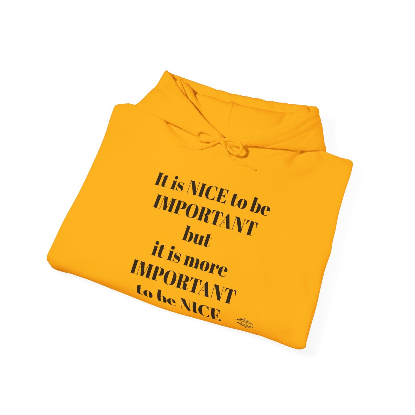 BE NICE HOODED SWEATSHIRT