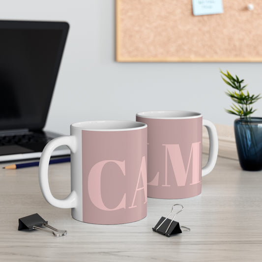 DUSTY PINK ON PINK CALM MUG
