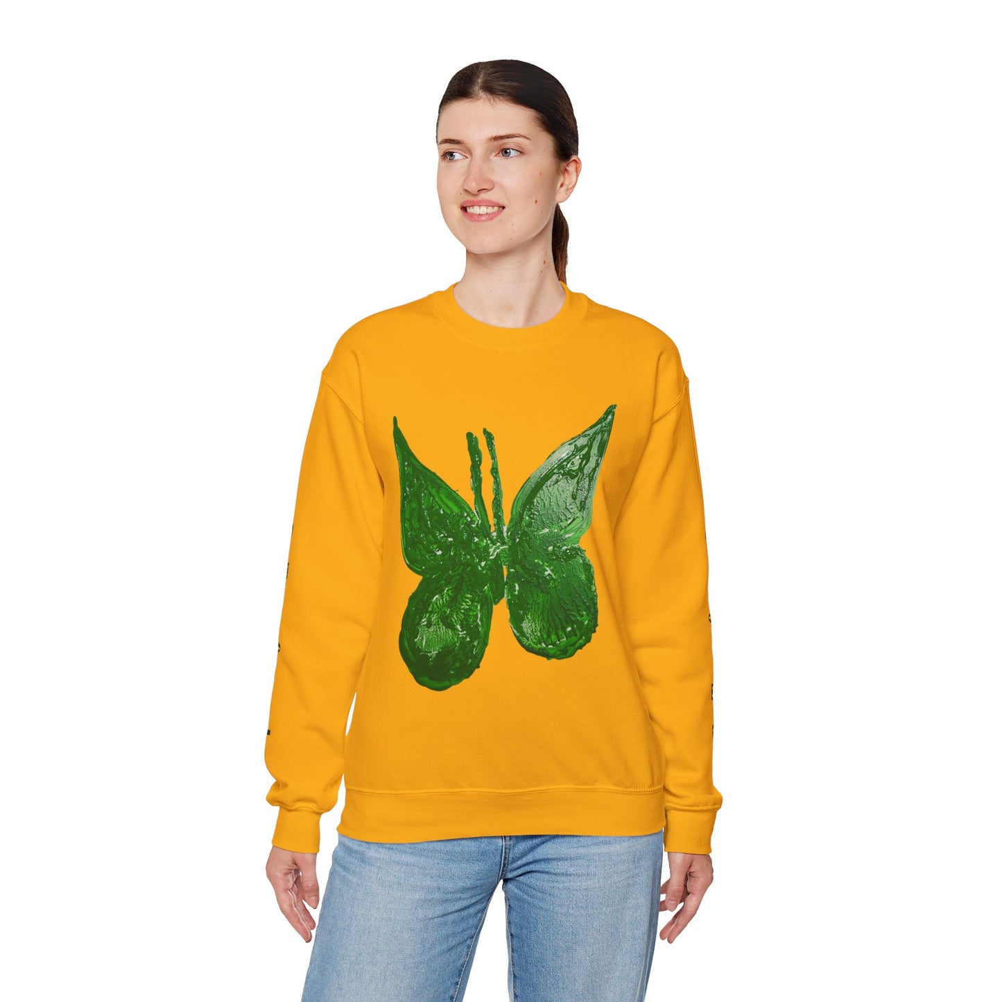 GREEN BUTTERFLY CREWNECK SWEATSHIRT