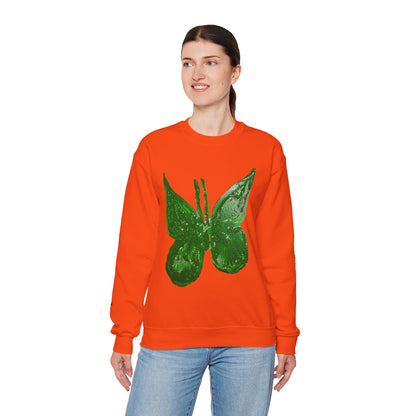 GREEN BUTTERFLY CREWNECK SWEATSHIRT