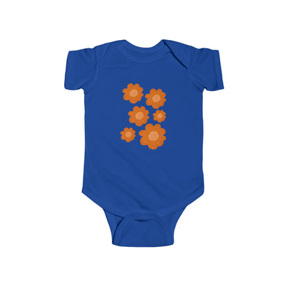 ORANGE FLOWERS INFANT BODYSUIT
