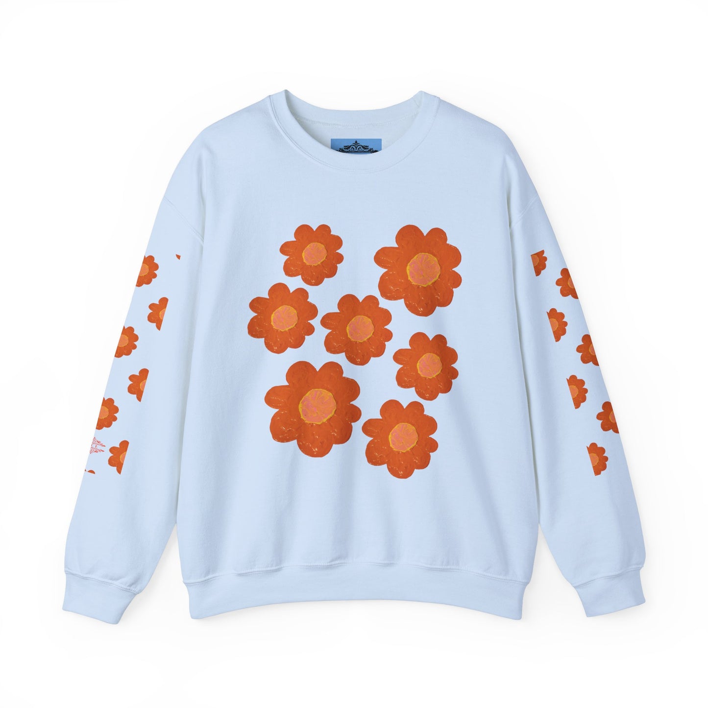 ORANGE FLOWERS SWEATSHIRT