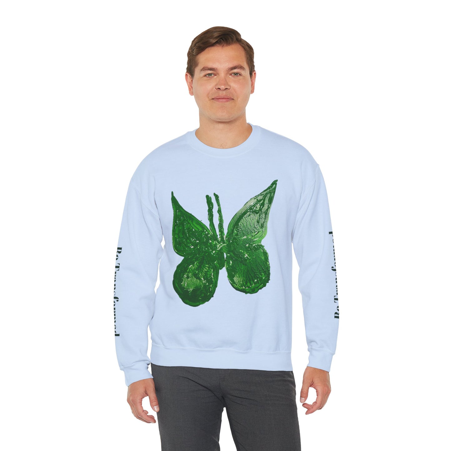GREEN BUTTERFLY CREWNECK SWEATSHIRT