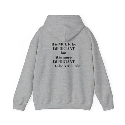 BE NICE HOODED SWEATSHIRT