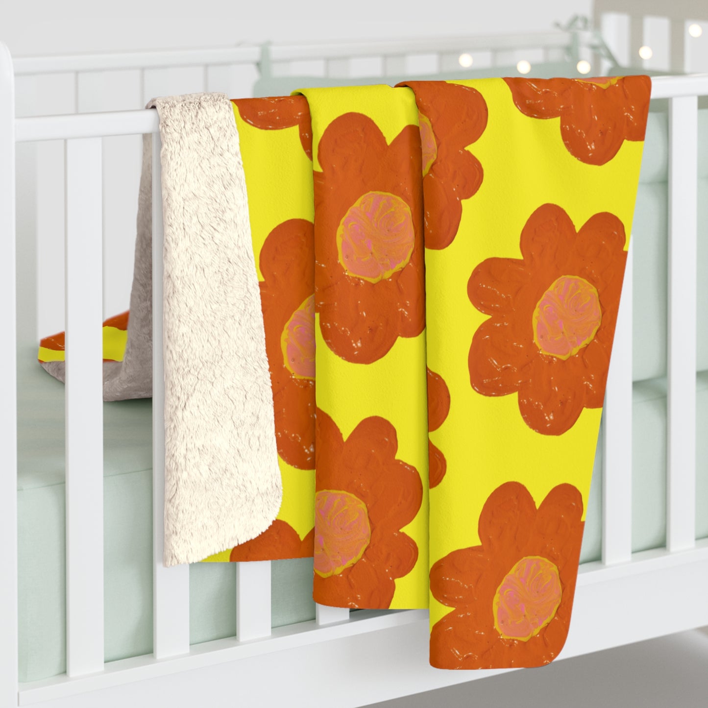 SUNNY YELLOW SHERPA FLEECE BLANKET
