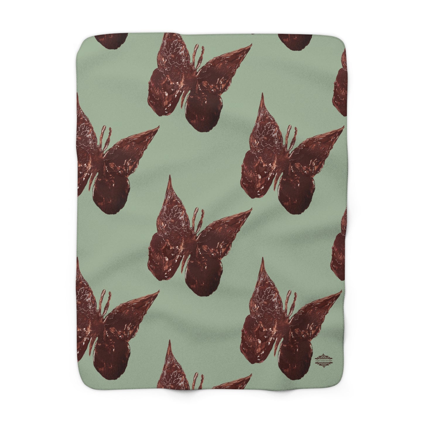 SAGE GREEN SHERPA FLEECE BLANKET