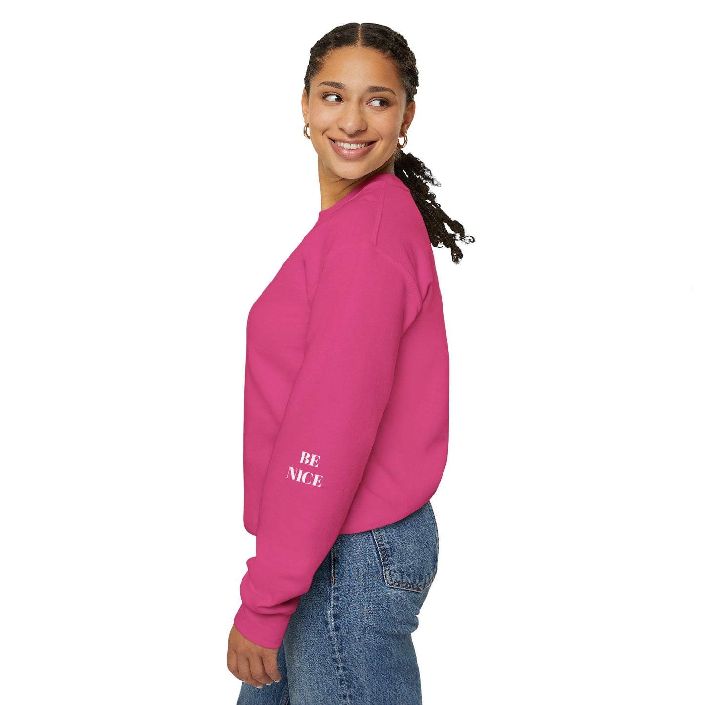 BE NICE CREWNECK SWEATSHIRT DARK COLORS