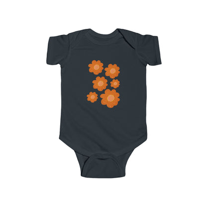 ORANGE FLOWERS INFANT BODYSUIT