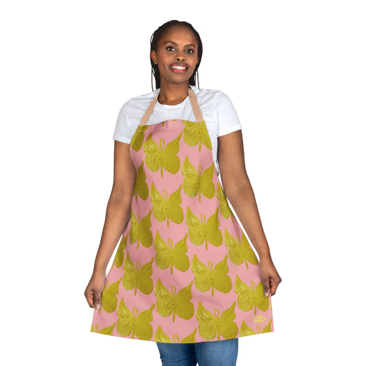 PINKY YELLOW BUTTERFLY APRON