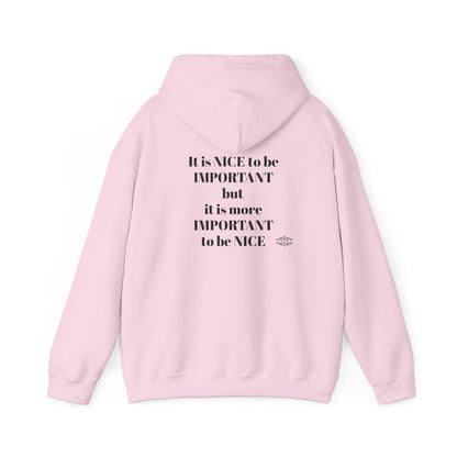 BE NICE HOODED SWEATSHIRT