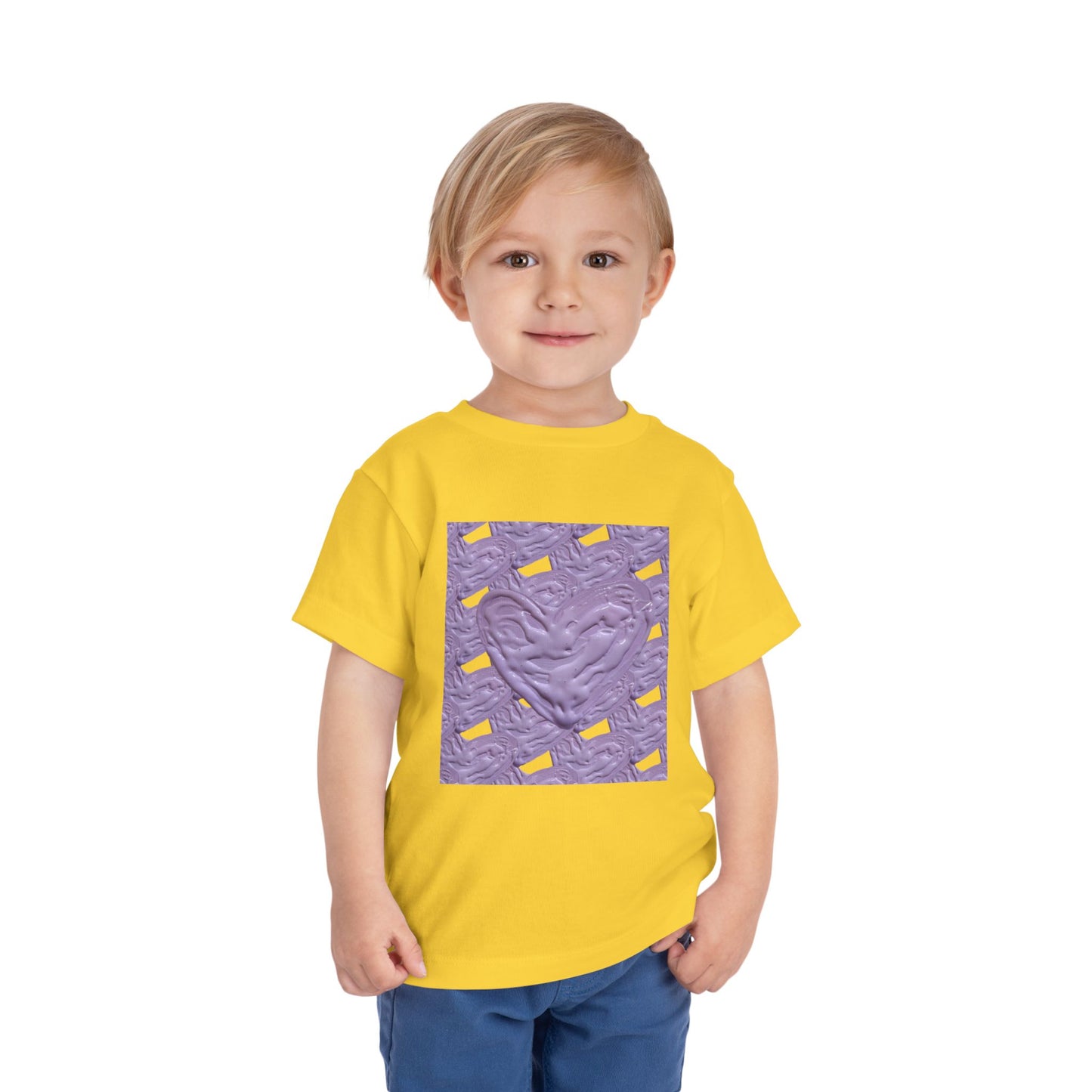 CUTE PURPLE HEART TODDLER TEE