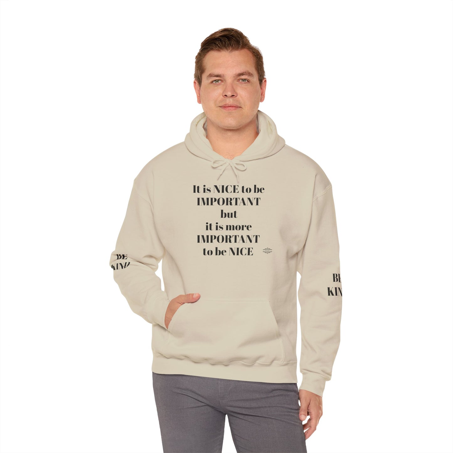BE NICE HOODED SWEATSHIRT