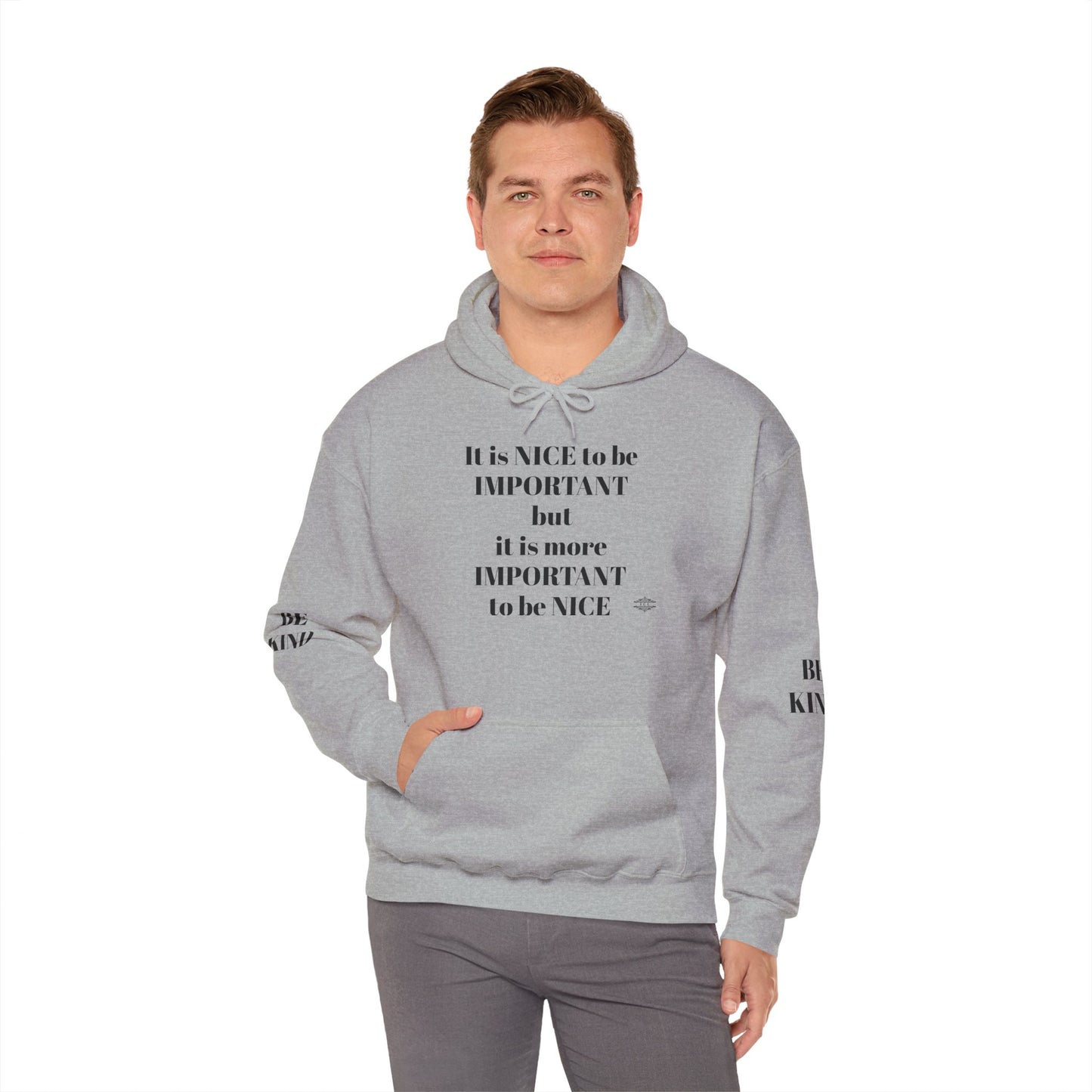 BE NICE HOODED SWEATSHIRT