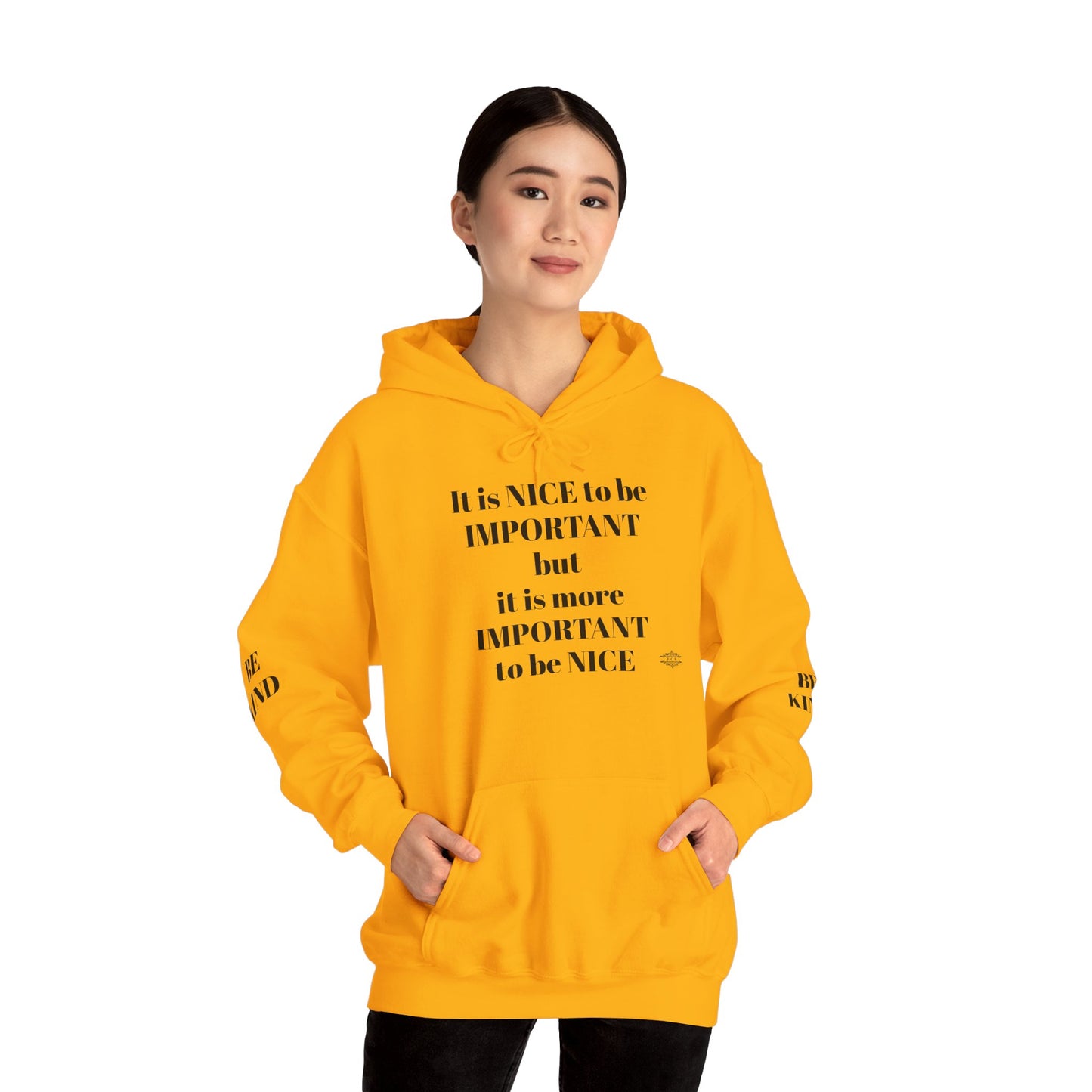 BE NICE HOODED SWEATSHIRT