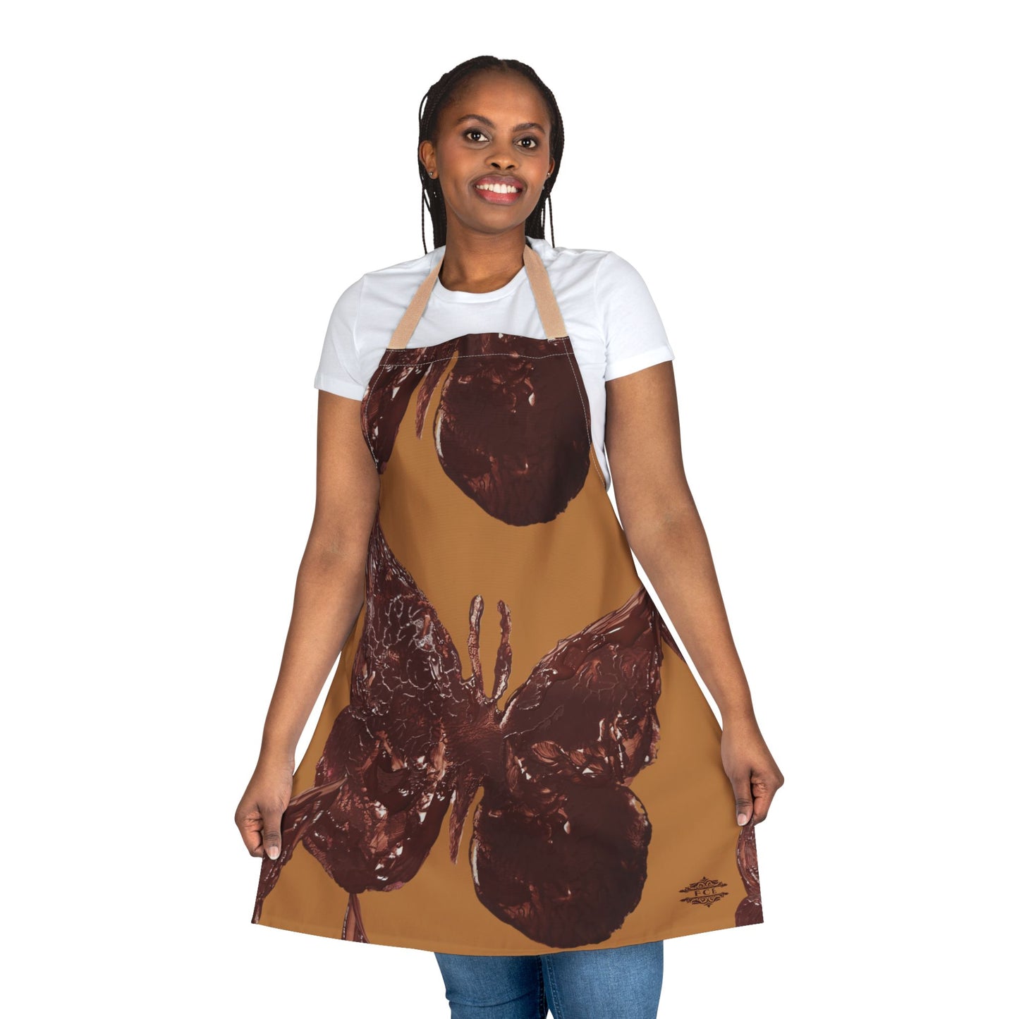 BIG BROWN BUTTERFLY APRON