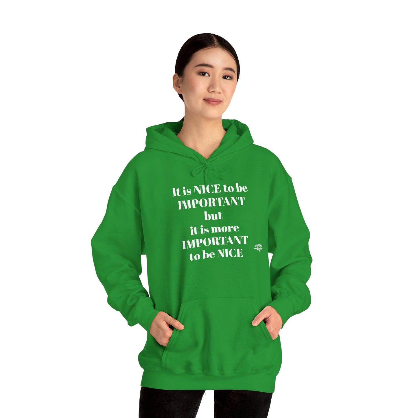 BE NICE HOODED SWEATSHIRT