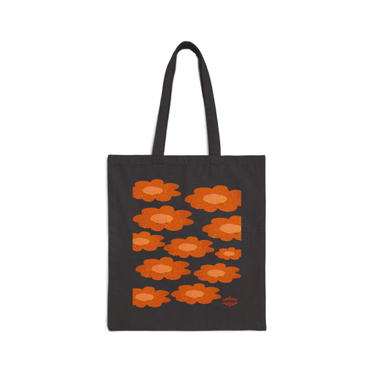 ECO-FRIENDLY VINTAGE FLORAL CANVAS TOTE BAG