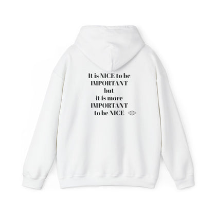 BE NICE HOODED SWEATSHIRT
